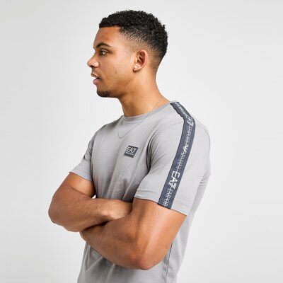 EMPORIO ARMANI 7 T-SHIRT TAPE BADGE SHARKSKIN