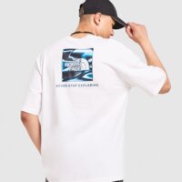 Koszulka męska THE NORTH FACE T-SHIRT M LIQUID BOX NSE OVERSIZE nf0a8g9wfn41 kolor biały