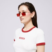 Koszulka damska LEVI'S T-SHIRT GRAPHIC MINI RINGER NEUTRALS a3523-0098 kolor biały