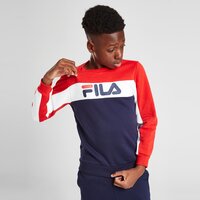 Bluza dziecięca FILA BLUZA Z KAPTUREM ASHER CREW SWEATSHIRT JUNIOR fw21jdk030 kolor granatowy