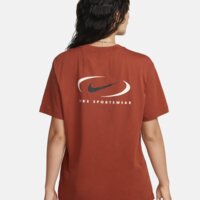 Koszulka damska NIKE T-SHIRT NSW BF PRNT SWSH fq8817-832 kolor brązowy