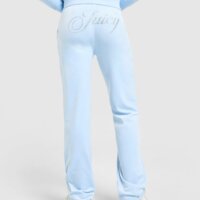 Spodnie damskie JUICY COUTURE SPODNIE SCRIPT VLR PANT BLUE jcjdw438134 kolor niebieski