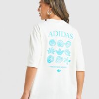 Koszulka damska ADIDAS T-SHIRT VACATION SEASON lf9063 kolor biały