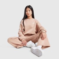 Bluza dziecięca NIKE BLUZA G NSW CLUB FLC BXY CRW LBR fz9244-200 kolor brązowy