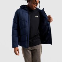 Męska kurtka zimowa REEBOK KURTKA ZIMOWA STRETCH PUFFER omrb1567_vector navy kolor niebieski