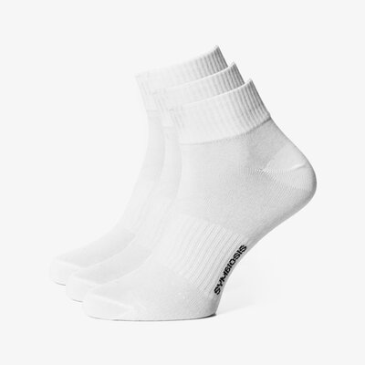 SYMBIOSIS SKARPETY QUARTER 3PPK WHITE