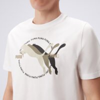 Koszulka męska PUMA T-SHIRT GRAPHICS MULTIPLE CAT LOGO 68482602 kolor biały