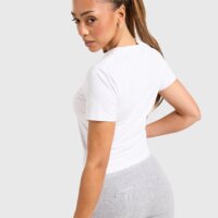 Koszulka damska JUICY COUTURE T-SHIRT JUST A GIRL T WHT/RED jcjdw379914 kolor biały