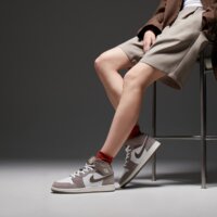 Buty dziecięce JORDAN AIR 1 MID BG  dq8423-003 kolor biały