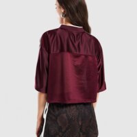 Koszulka damska ADIDAS T-SHIRT VARSITY ky3233 kolor bordowy