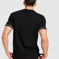 Koszulka męska EMPORIO ARMANI 7 T-SHIRT TAPE LL T BLK/GLD af132447m001152uc001 kolor czarny