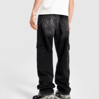 Spodnie męskie HOODRICH SPODNIE SCRIPT CARGO DNM WSH BLK hr04250366 kolor czarny