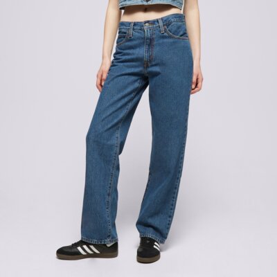 LEVI'S SPODNIE 94 BAGGY MED INDIGO - WORN IN