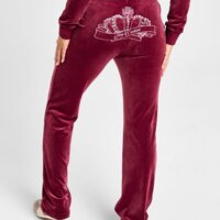 Spodnie damskie JUICY COUTURE SPODNIE CROWN VLR PANT D'RED jcjdw415485 kolor bordowy