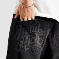 Spodnie męskie HOODRICH SPODNIE SCRIPT CARGO DNM WSH BLK hr04250366 kolor czarny