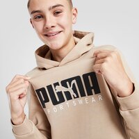 Bluza dziecięca PUMA BLUZA Z KAPTUREM KEY GRAPHIC HOODIE B FL 67508630 kolor beżowy