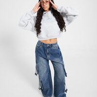 Damska bluza HOODRICH BLUZA Z KAPTUREM LEAD CROP HD LGM/BLU hw01250227 kolor szary