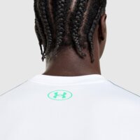 Koszulka męska UNDER ARMOUR T-SHIRT TECH FADE T WHT/GRN 6007964-100 kolor biały