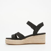 Klapki damskie TOMS BLACK METALLIC LINEN STRIPE  10020749 kolor czarny