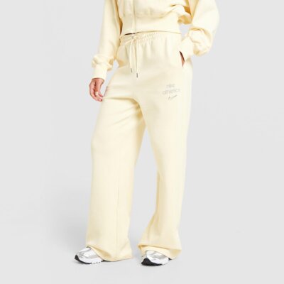 NIKE SPODNIE W NK PHNX FLC HR WIDE LEG GLS