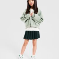 Bluza dziecięca PINK&SODA  BLUZA ROZPINANA Z KAPTUREM SAGE CROP psstjg11968723 kolor zielony