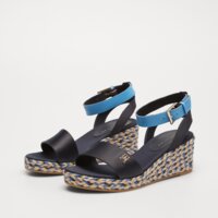 Klapki damskie TOMMY HILFIGER COLORFUL WEDGE SATIN SANDAL fw0fw079130g3 kolor multicolor
