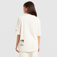Koszulka damska THE NORTH FACE T-SHIRT OVERSIZE LOCATION nf0a8f7vqli1 kolor beżowy