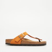 Klapki damskie BIRKENSTOCK GIZEH LENB BURNT ORANGE 1026561 kolor pomarańczowy