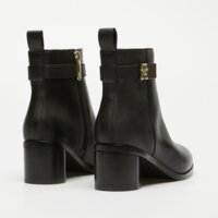 Damskie buty TOMMY HILFIGER TH LOGO MID HEEL BOOTIE fw0fw08179bds kolor czarny