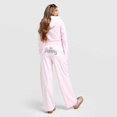 JUICY COUTURE SPODNIE ANGEL VLR DMNT WIDE PANT PNK