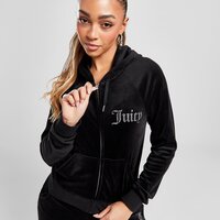 Damska bluza JUICY COUTURE BLUZA ROZPINANA Z KAPTUREM DMNT BLK jcjdw298101 kolor czarny