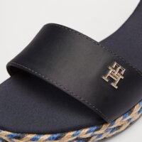 Klapki damskie TOMMY HILFIGER COLORFUL WEDGE SATIN SANDAL fw0fw079130g3 kolor multicolor