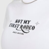 Koszulka damska JUICY COUTURE T-SHIRT RODEO DMNT BABY TEE jcjdw427117 kolor biały