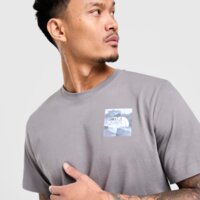 Koszulka męska THE NORTH FACE T-SHIRT MOTION EFFECT GRID nf0a8hd00uz1 kolor szary
