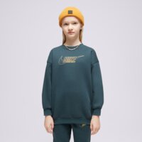 Bluza dziecięca NIKE BLUZA G NSW CLUB FLC BF CREW LS SHNE GIRL fj6161-328 kolor zielony