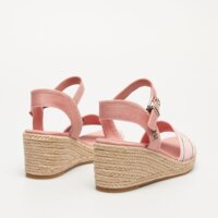 Klapki damskie TOMMY HILFIGER SHIRTING WEDGE SANDAL fw0fw078870kp kolor różowy