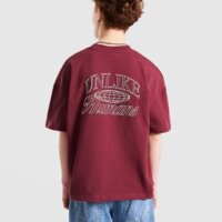Koszulka dziecięca UNLIKE HUMANS T-SHIRT INTER TEE DROPPED SHOULDER ulhtjb10368660 kolor bordowy