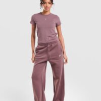 Spodnie damskie NIKE SPODNIE W NSW PHNX FLC HR WIDE 2 ih1011-502 kolor brązowy