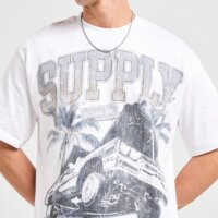 Koszulka męska SUPPLY&DEMAND T-SHIRT OCEAN TEE WHT-WHT suptm18231010 kolor biały