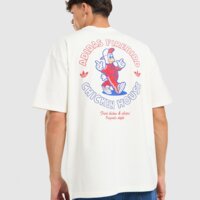Koszulka męska ADIDAS T-SHIRT MR. CHKN GFX T lh2953 kolor beżowy