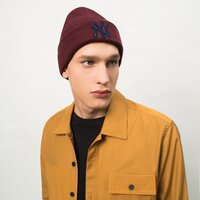 Męska czapka zimowa NEW ERA CZAPKA LE BEANIE NYY MRN 60292606 kolor bordowy