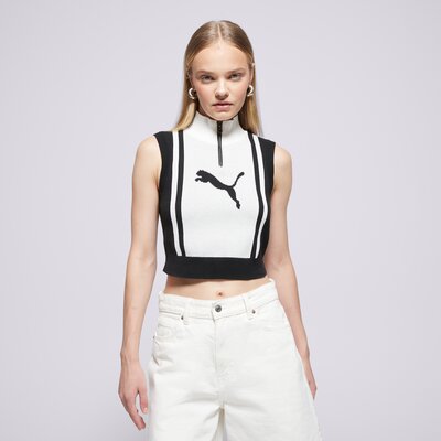 PUMA BEZRĘKAWNIK FUTURE.PUMA.ARCHIVE HALF-ZIP KNITTED TANK