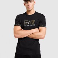 Koszulka męska EMPORIO ARMANI 7 T-SHIRT TAPE LL T BLK/GLD af132447m001152uc001 kolor czarny