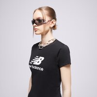 Koszulka damska NEW BALANCE T-SHIRT NB ESSENTIALS STACKET LOGO TEE wt31546bk kolor czarny