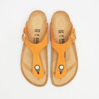 Klapki damskie BIRKENSTOCK GIZEH LENB BURNT ORANGE 1026561 kolor pomarańczowy