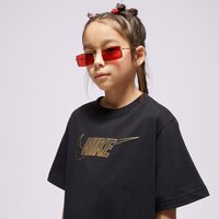 Koszulka dziecięca NIKE T SHIRT G NSW TEE BOXY METALLIC HBR GIRL fj6785-010 kolor czarny