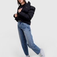 Kurtka zimowa HOODRICH KURTKA HUGO CROP PUFFER JKT BLK hw03250278 kolor czarny