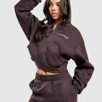 Damska bluza HOODRICH BLUZA ROZPINANA Z KAPTUREM POISE CROP FZ hw04250267 kolor brązowy