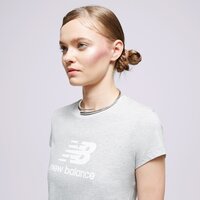 Koszulka damska NEW BALANCE T-SHIRT NB ESSENTIALS STACKET LOGO TEE wt31546ag kolor szary