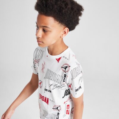 JORDAN T-SHIRT ARC AOP TEE WHT/BLK/RED